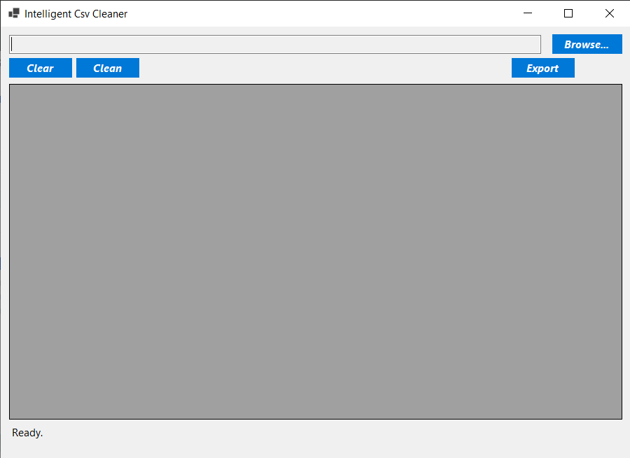 Intelligent CSV Cleaner interface